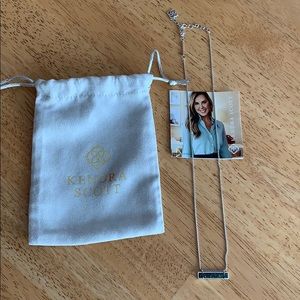 Kendra Scott Leanor necklace in green drusy stone